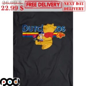 Winnie The Pooh Dutch Bros Coffee Flower Cute Shirt