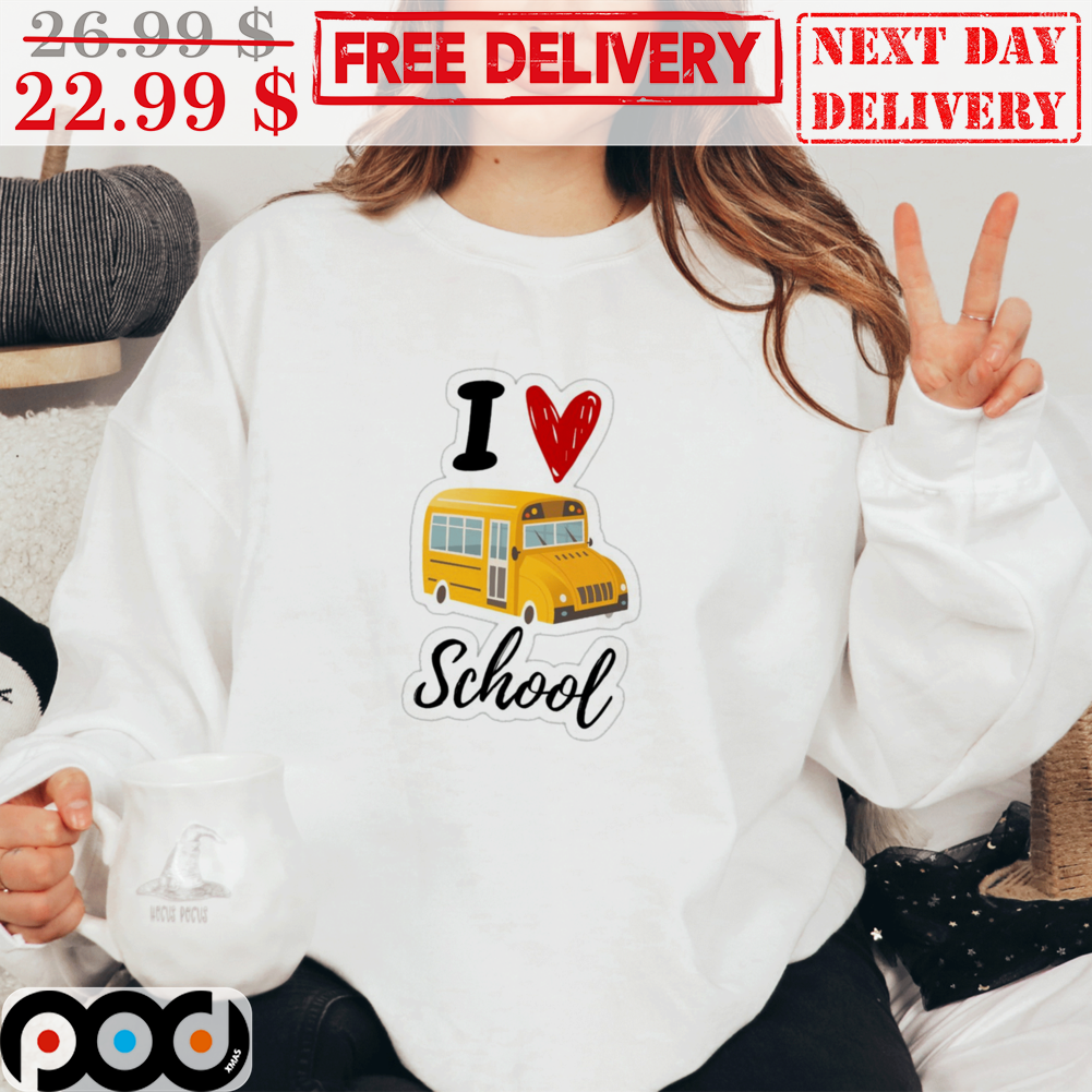 I Love Bus School Shirt