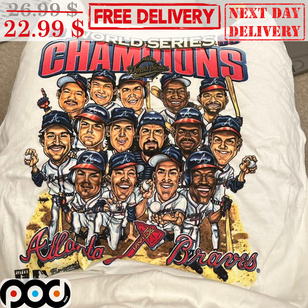 World Series Champions Atlanta Braves Team Player Cartoon Funny Shirt