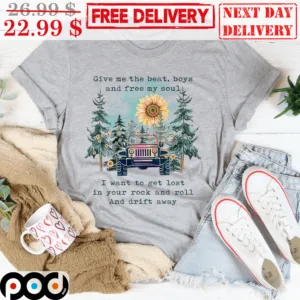 Sunflower Car Give Me The Beat Boys And Free My Soul Vintage Shirt