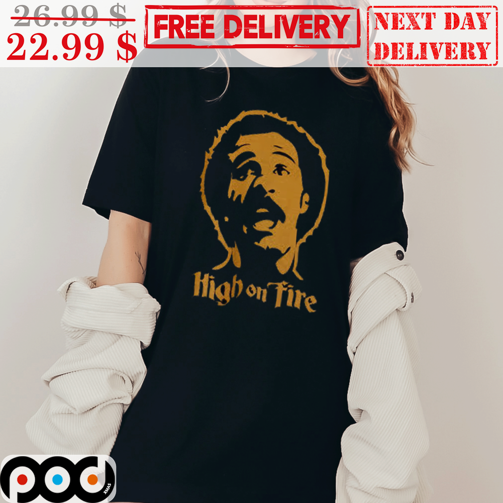 Man Shadow Face High on Fire Shirt