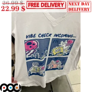 Vibe Check Incoming Spongebob Cute Shirt