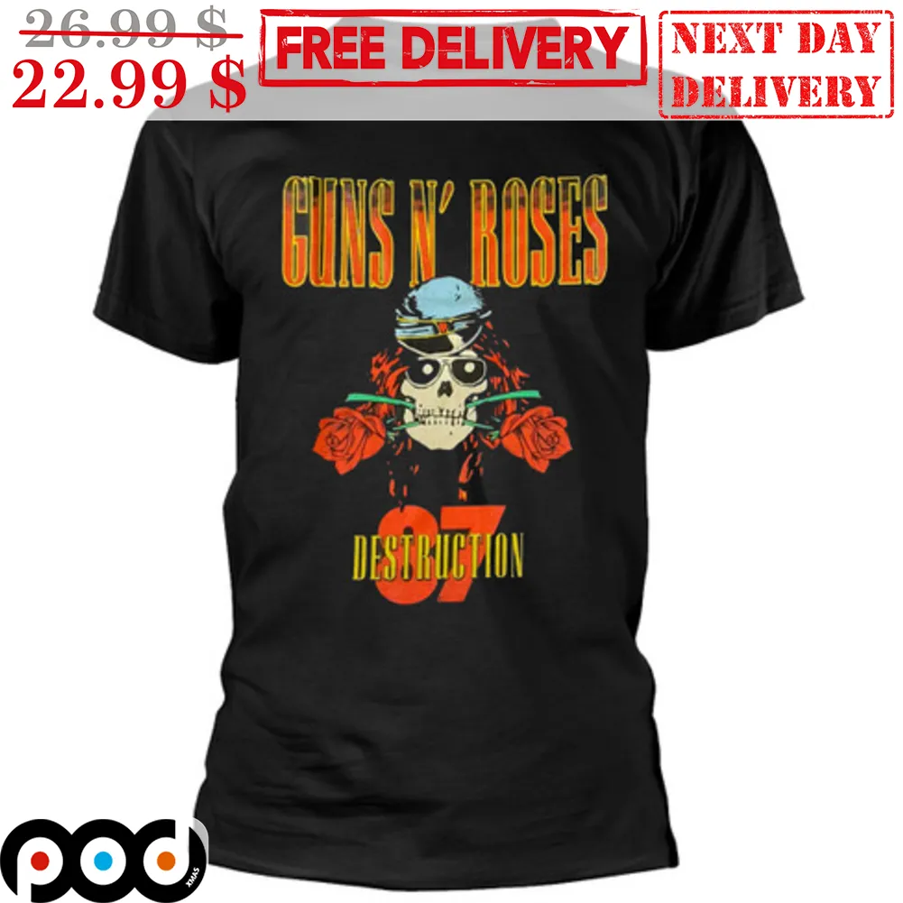Skull Guns N' Roses Destruction 87 Vintage Shirt