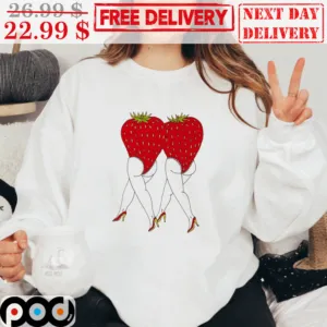 Sexy High Heel Strawberry Funny Art Shirt