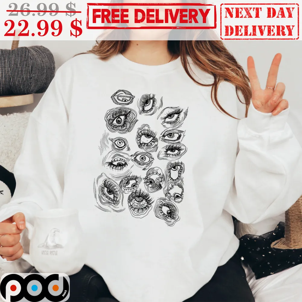Abstract Art Many Eyes Draw Vintage Shirt