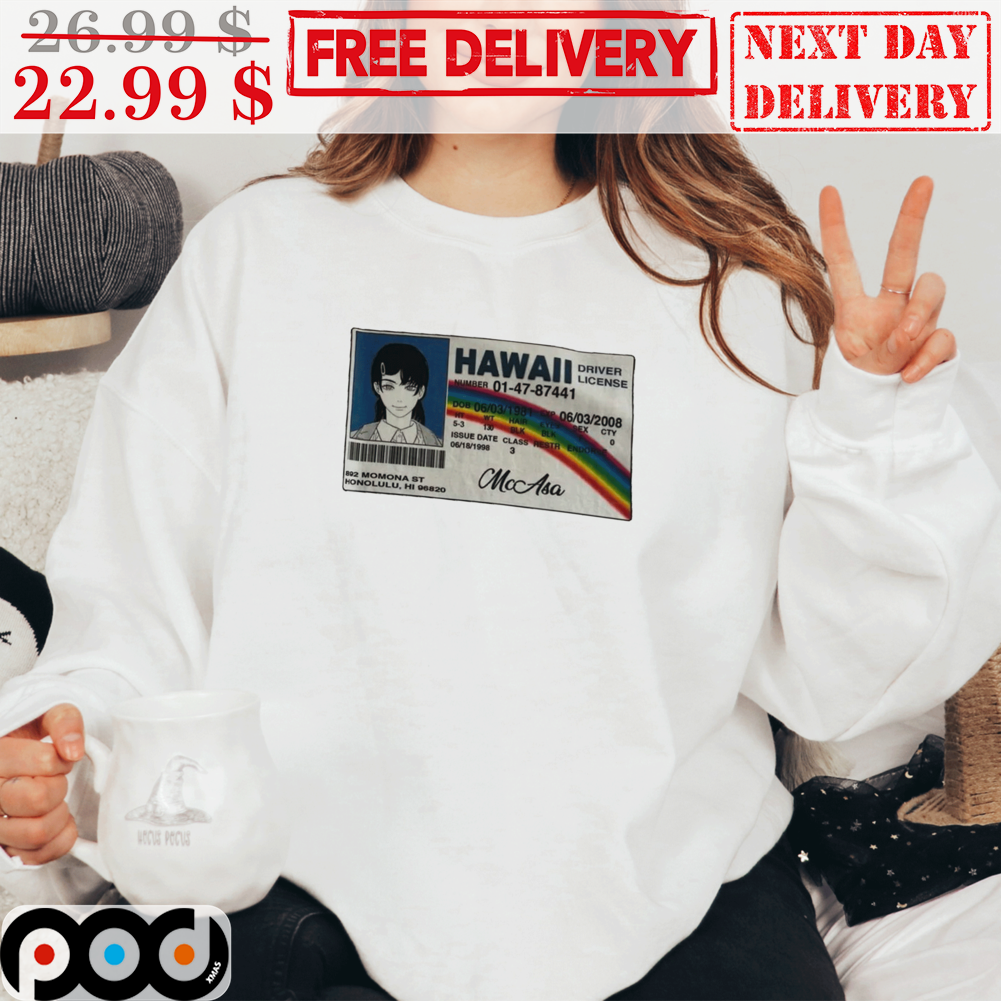 Get Asa Mitaka ID Flag Hawaii Driver License Wall Hanging Tapestry Funny  Anime Chainsaw Man Shirt For Free Shipping • Custom Xmas Gift