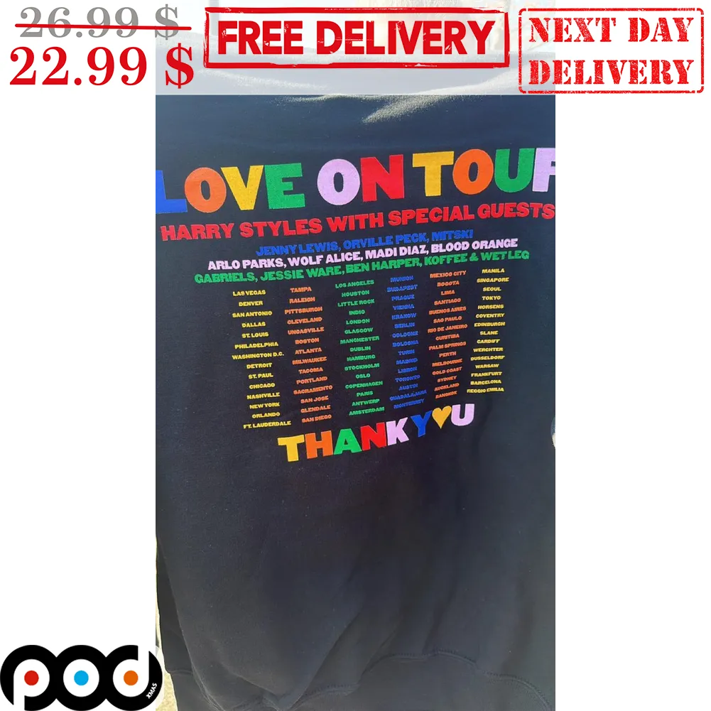 Love On Tour Harry Styles With Special Guests Thank You Shirt