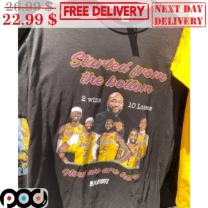 Started From The Bottom 2 Wiins 10 Losses Now We Are Here NBA Shirt