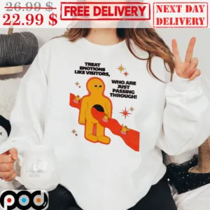 Guy Treat Emotions Like Visitors Who Are Just Passing Through Funny Shirt