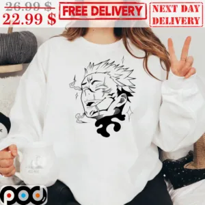 Jujutsu Kaisen Sukuna Cool Laugh Tattoos Shirt
