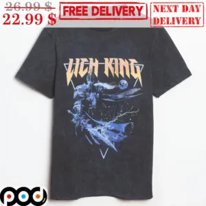 World of Warcraft Lich King Metal Acid Wash Vintage Shirt