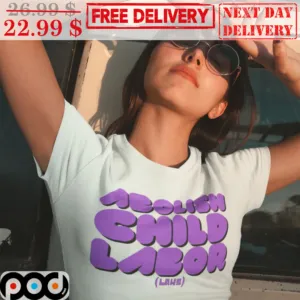 Aeolisn Child Labor Bubble Word Shirt