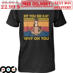 Eff You See Kay Why Oh You Horse Yoga Vintage Shirt