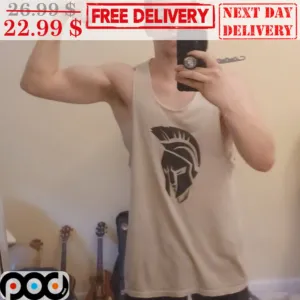 Spartan Warrior Helmet Silhouette Gym Vintage Shirt