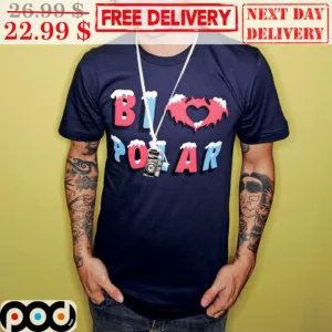 Bi Love Polar Devil Heart Shirt