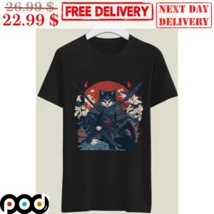 Cat Japan Samurai Cool Shirt