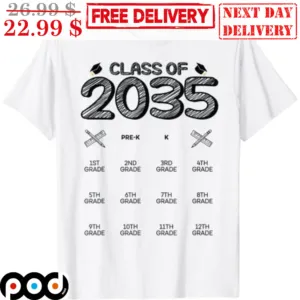 Class Of 2035 Grow With Me Draw Shirt