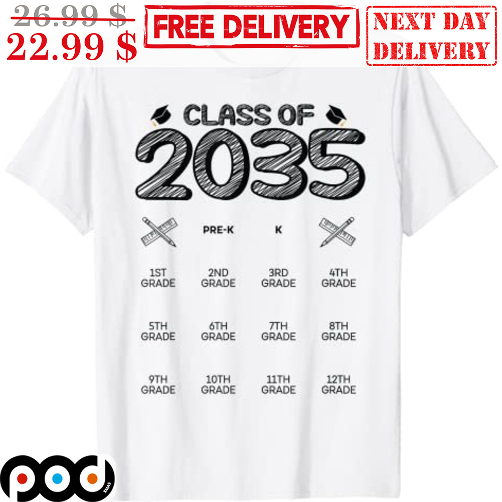 Class Of 2035 Grow With Me Draw Shirt