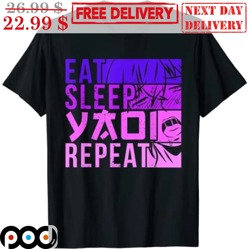 Eat Sleep Yaoi Repeat Anime Boy Gay LGBTQ Shirt