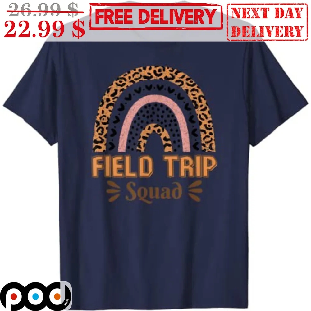 Field Trip Squad Leopard Rainbow Vintage Shirt