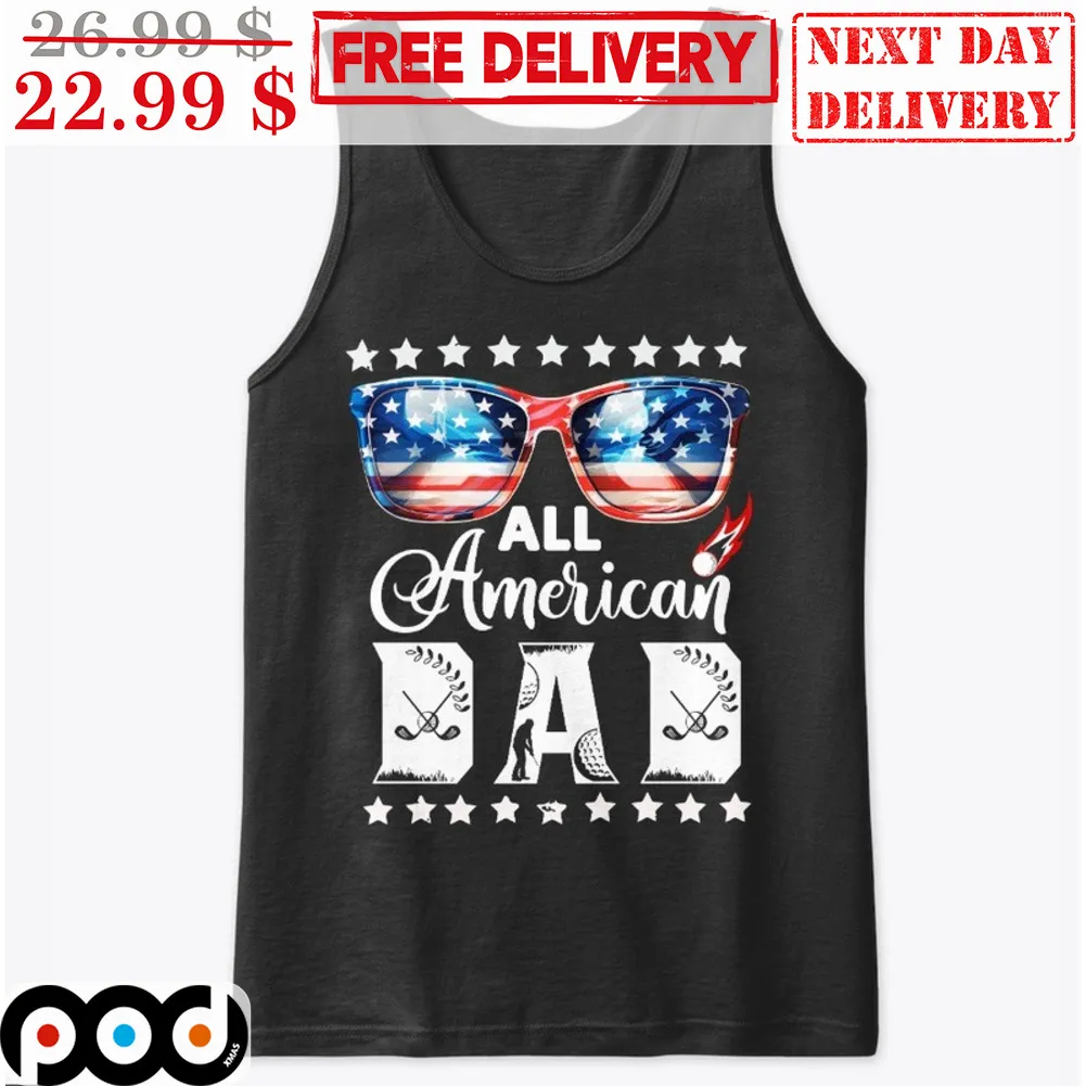 All American Dad Play Golf Father's Day 2023 Tank Top