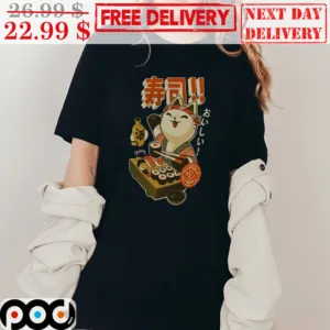 Cute Cat Chef Sushi Japan Shirt