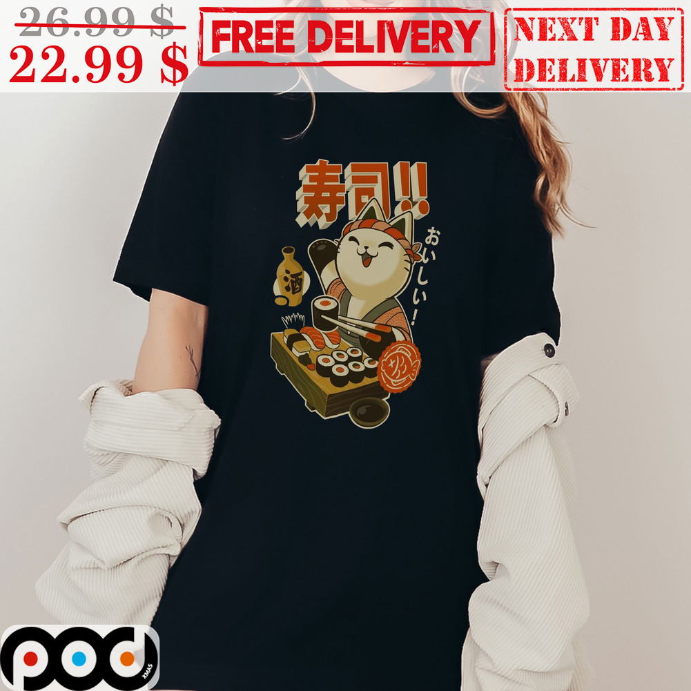 Cute Cat Chef Sushi Japan Shirt