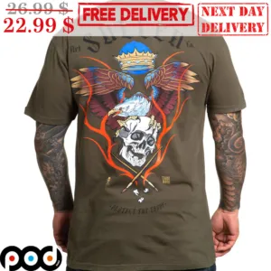 Art Sullen CO Ed Hardy Eagles Skull Crown Vintage Shirt