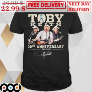 Toby Keith 30 Th Anniversary 1993 2023 Signature Country Music Vintage Shirt