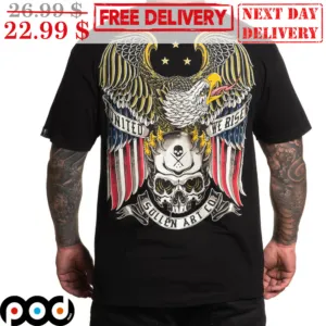 United We Rise Sullen Art CO Eagles Skull Shirt