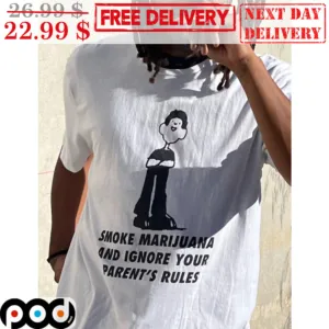 Smoke Marijuana And Ignore Your Parent's Rules Little Boy Shirt