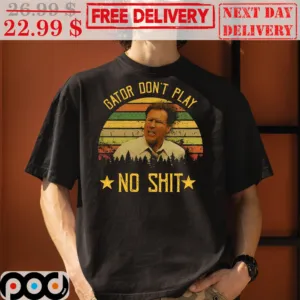 Allen Gamble Gator Don't Play No Shit Sunset Vintage Shirt