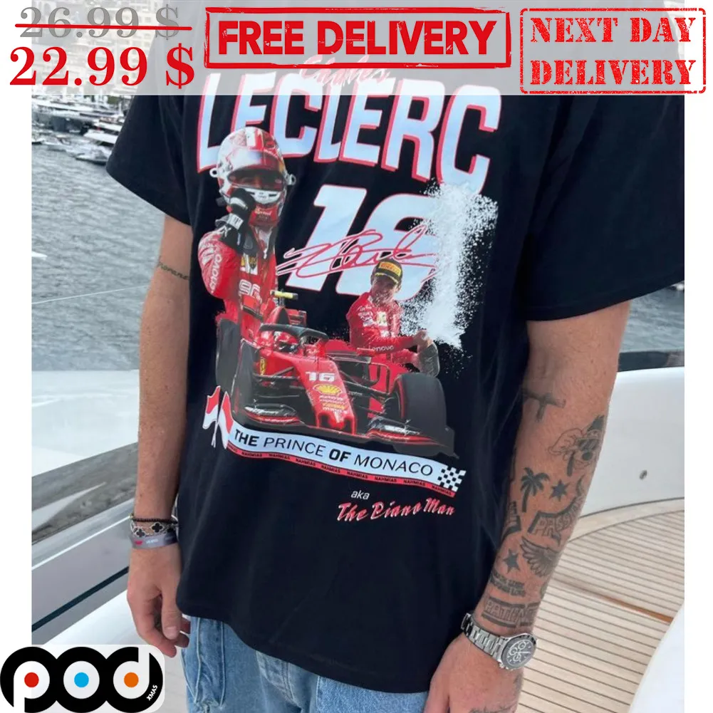Charles Leclerc 16 Racer The Prince Of Monaco Aka The Piano Man Vintage Shirt