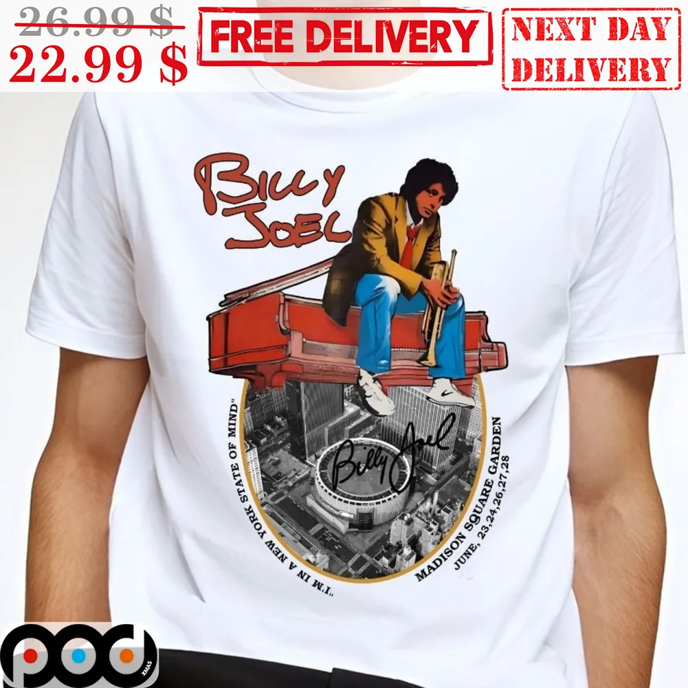 Billy Joel I'm In A New York State Of Mind City Vintage Shirt