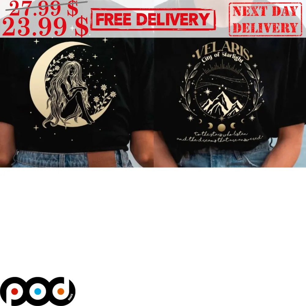 Moon Lady Velaris City Of Starlight Mountain Vintage Shirt