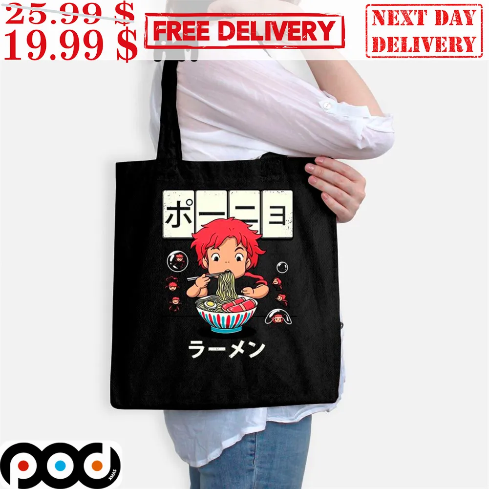 GOERTPO Ponyo Goldfish Ramen Tote Bag