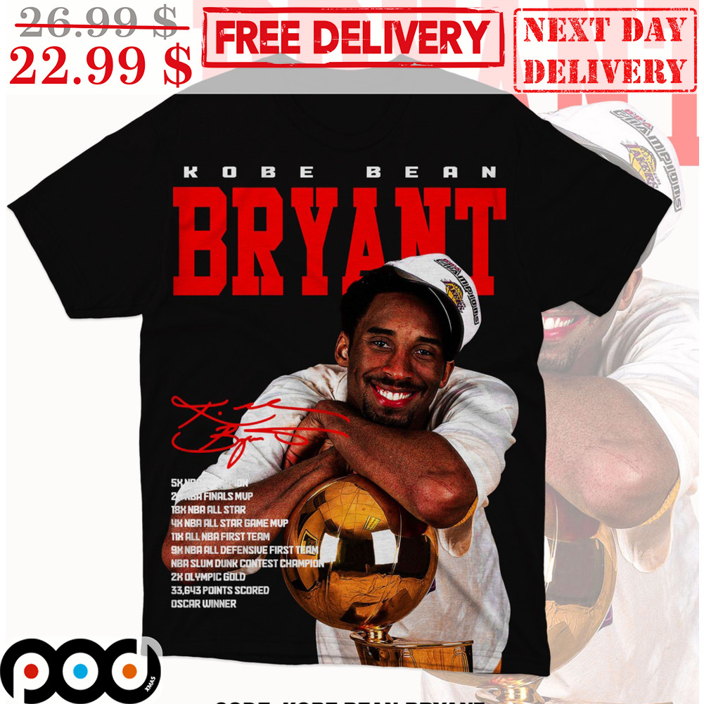 Kobe Bean Bryant Signature NBA Champions Quality Shirt - Custom 