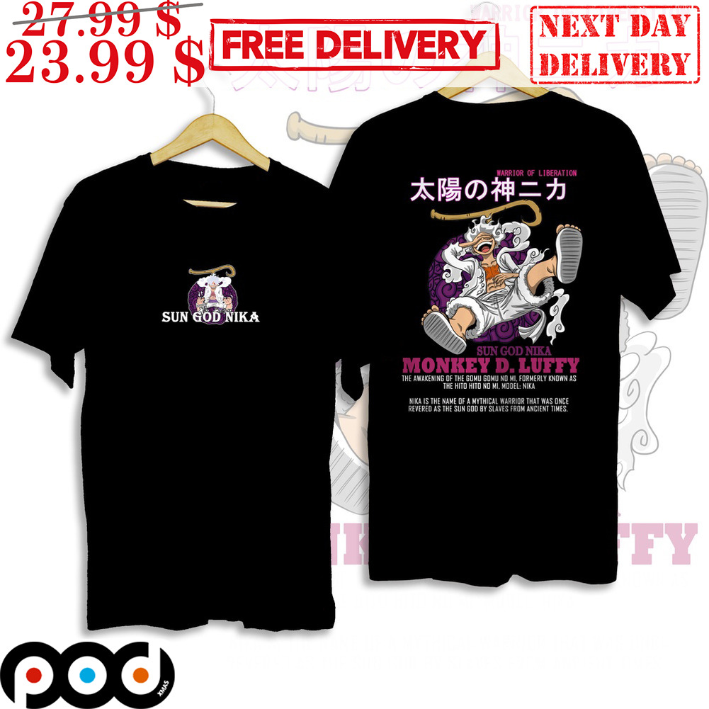 maceta vestir dar a entender Get Sun God Nike Money D Luffy One Piece Anime Shirt For Free Shipping •  Podxmas