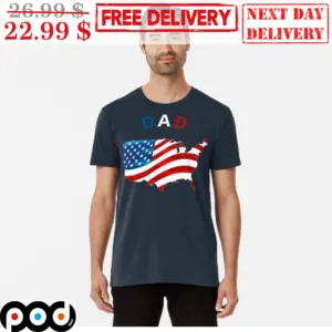 Dad Father's Day American Flag Shirt