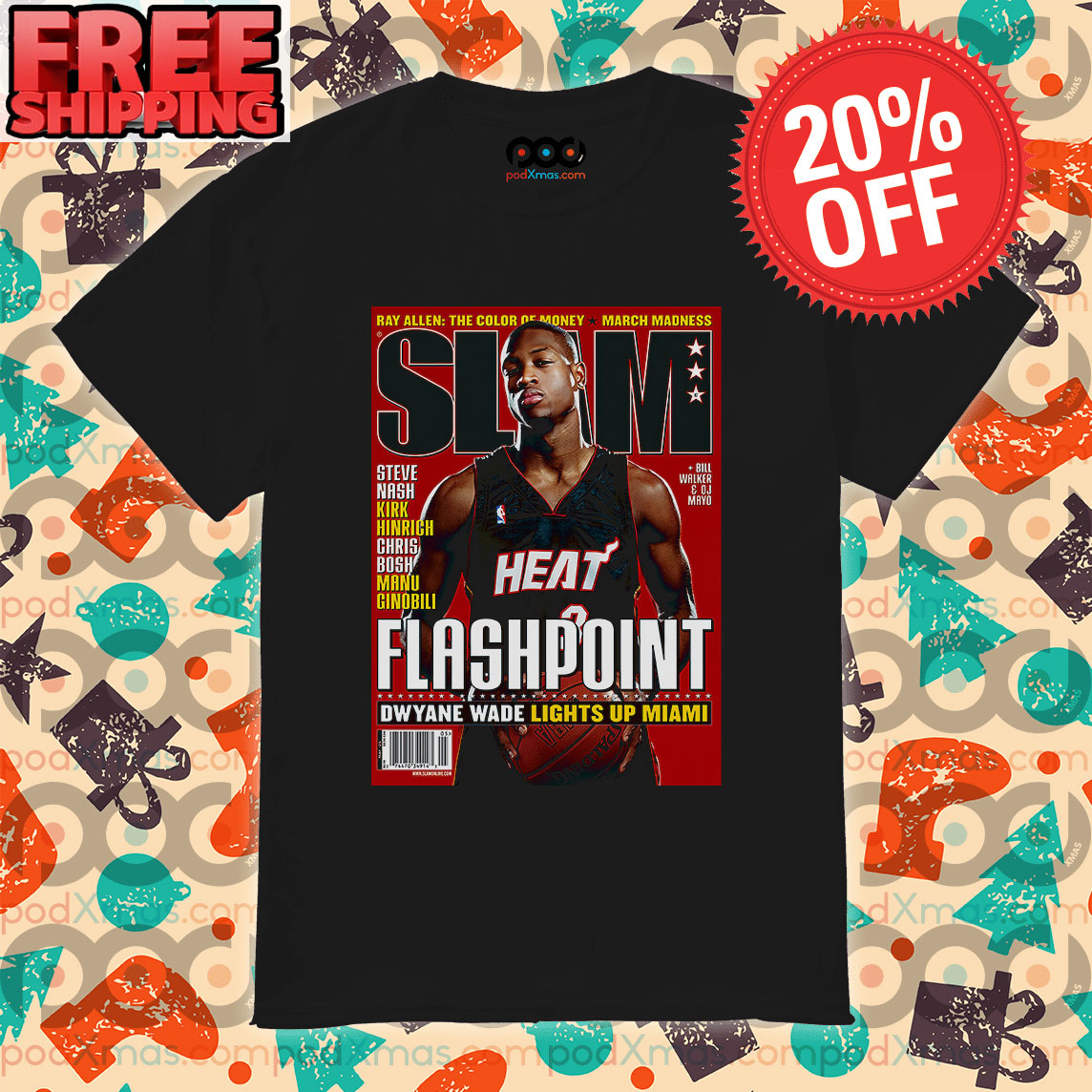 Get Dwyane Wade Flashpoint Lights Up Miami NBA Player Vintage Shirt For  Free Shipping • Custom Xmas Gift