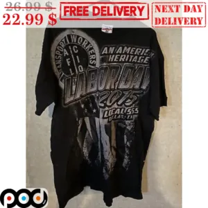 An Amrican Heritage Labor Day Vintage Quality Print Shirt