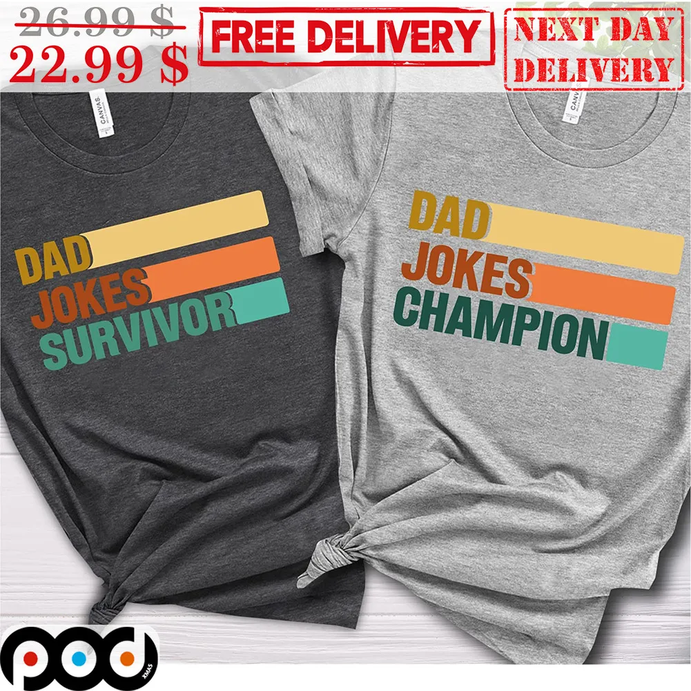 Dad Jokes Survivor Vintage Father's Day Idea Shirt