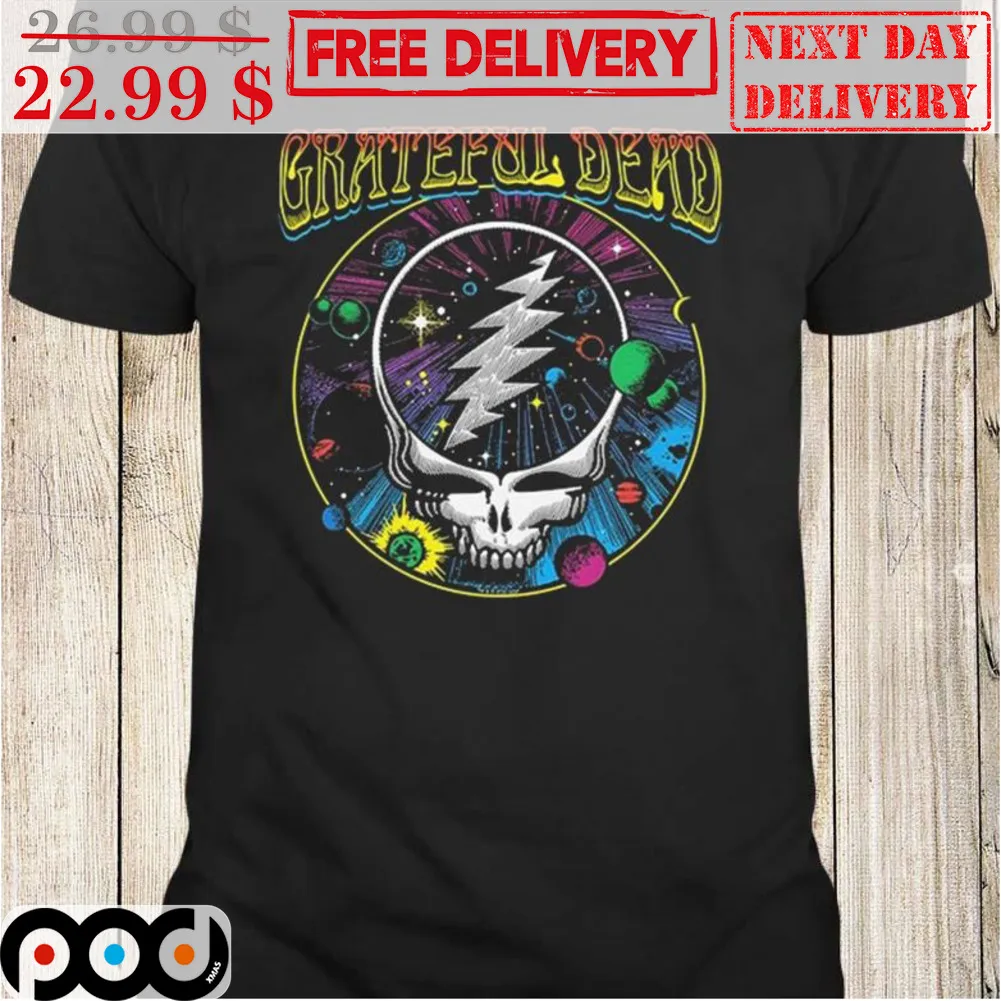 Grateful Dead Steal Your Face Universe Space Vintage Quality Print Shirt