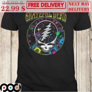 Grateful Dead Steal Your Face Universe Space Vintage Quality Print Shirt