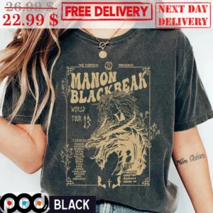 Manon Blackbeak World Tour 2023 Albums Vintage Quality Print Shirt