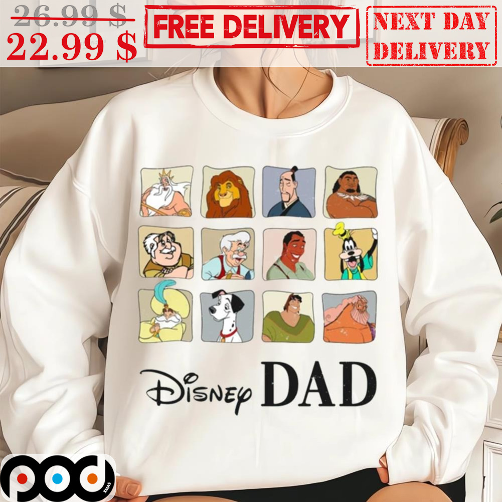 Disney Dad Characters Mufasa Pongo King Triton Maui Goofy Tee Father's Day Gift Shirt Disney Dad Characters Mufasa Pongo King Triton Maui Goofy Tee Father's Day Gift Shirt