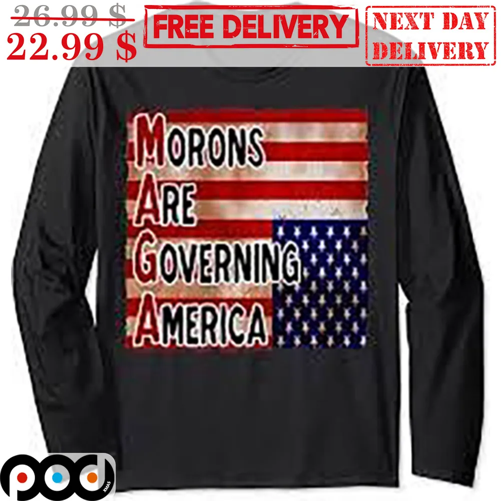 Morons Are Governing America America Flag Shirt