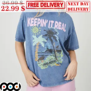 Keepin' It Real Summer Graphic Vintage Shirt