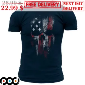 Skull American Flag Vintage Shirt