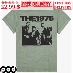 The 1975 Band Happiness Albums Green Vintage Shirt